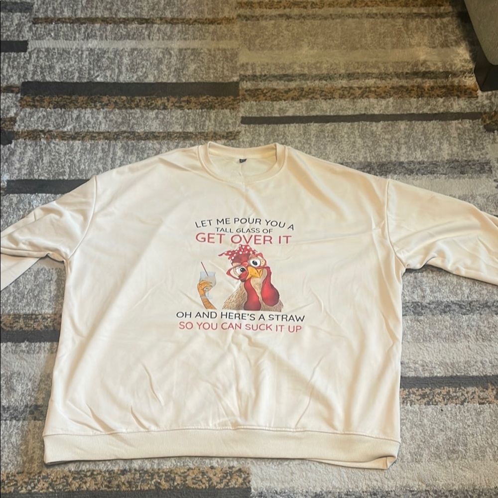 Cream Graphic Men's Sweater
